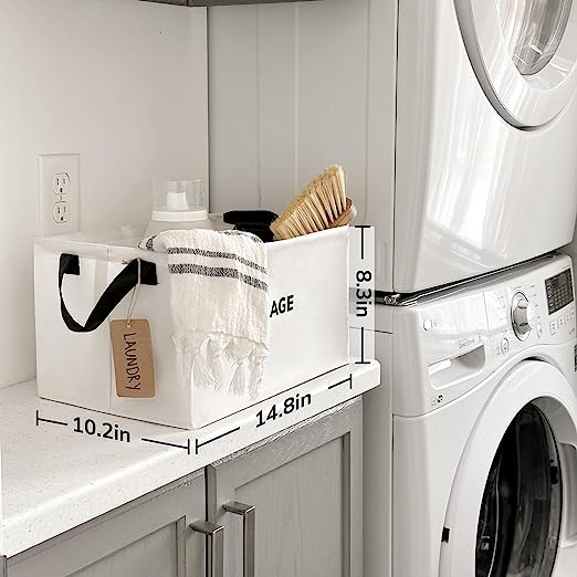 Goodpick White Closet Storage Baskets 3pcs