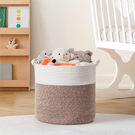 Goodpick Brown Knotted Cotton Rope Basket