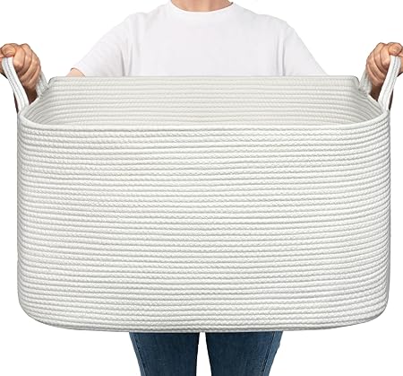 Goodpick White Large Storage Square Basket