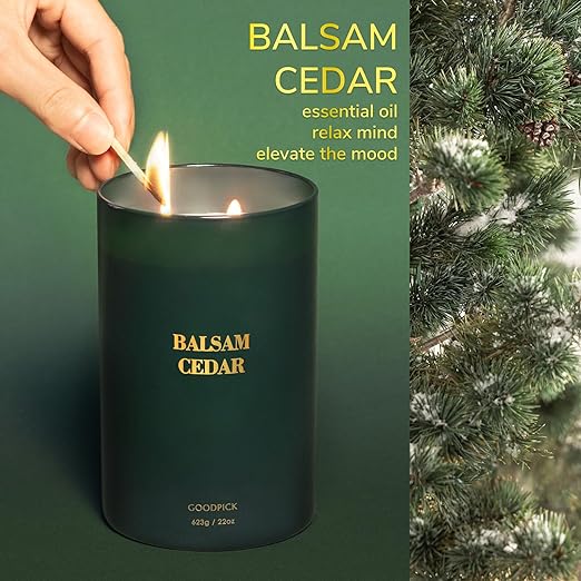 Goodpick Balsam Cedar Gilded Floral  Scented Candle