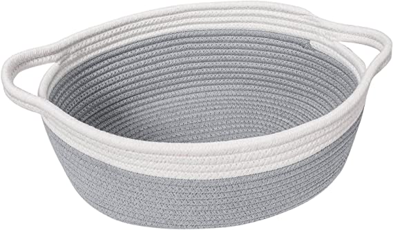 Goodpick Grey Small Woven Rope Basket