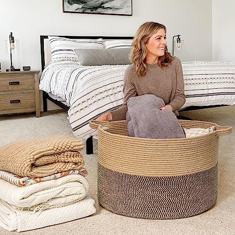 Goodpick | Jute & Black Extra Large Rope Basket