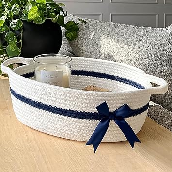 Goodpick | Rosette White Woven Rope Basket