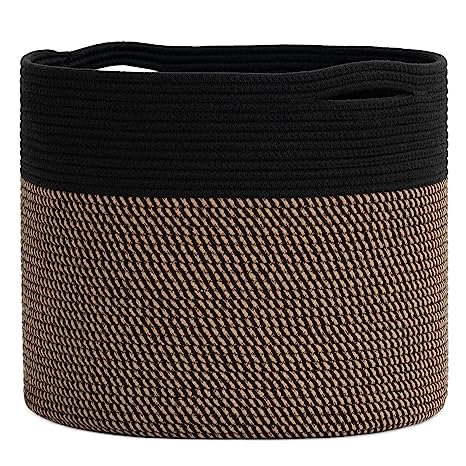 Goodpick Black Woven Rope Storage Basket