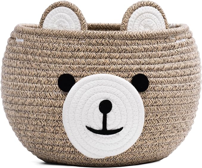 Goodpick Brown Bear Rope Storage Basket