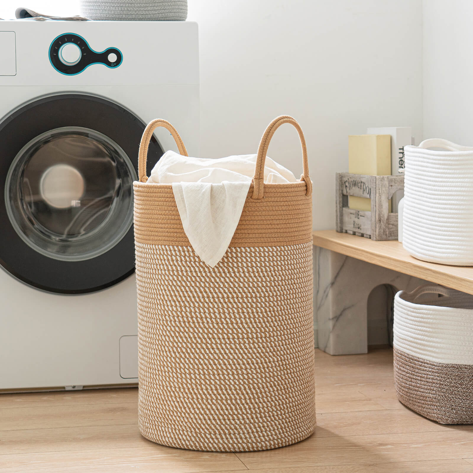 Goodpick Tall Laundry Basket with Handles