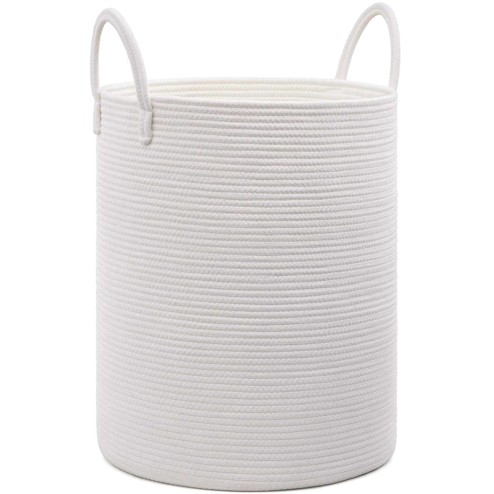 Goodpick White Woven Laundry Basket 66L